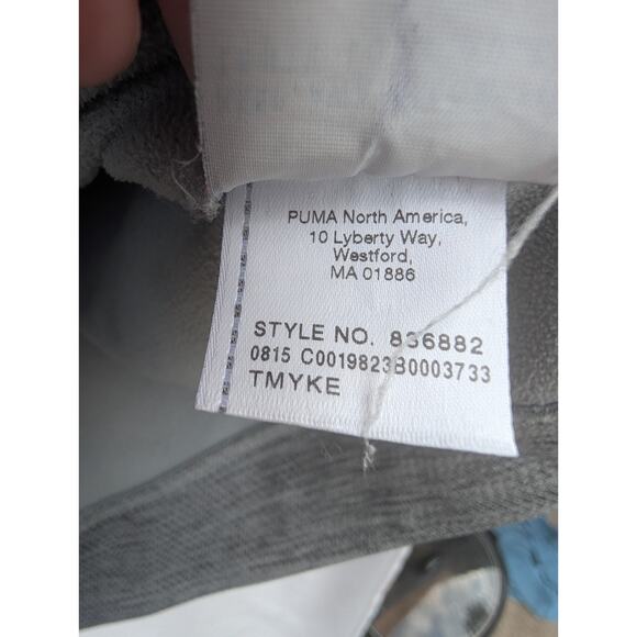 Puma Women's Gray Full Zip Track Jacket Sz Medium Mock neck Thumb Holes - Picture 8 of 9
